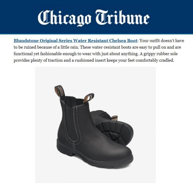 Chicago Tribune Lists Blundstone in Guide to Comfortable Women's Shoes 